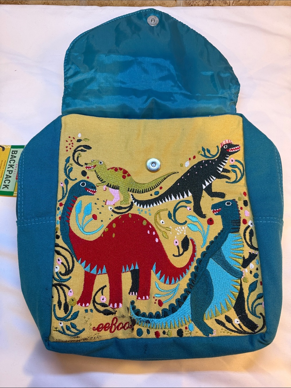 NWT eeBoo Dinosaur Party Backpack.  Women-owned Sustainably Sourced!